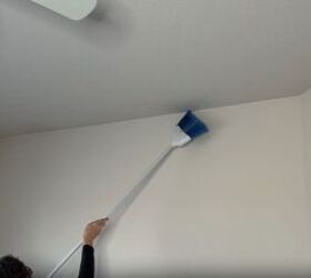 diy dust removal guide how to effortlessly banish dust, Dusting the ceiling with a broom
