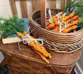 Zanahorias de madera reutilizadas