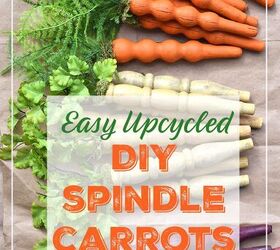 repurposed wooden spindle carrots