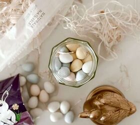 tarros de pascua, Caramelos de Pascua en un tarro de cristal para un bricolaje f cil y sencillo