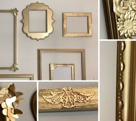 DIY gold frame gallery wall