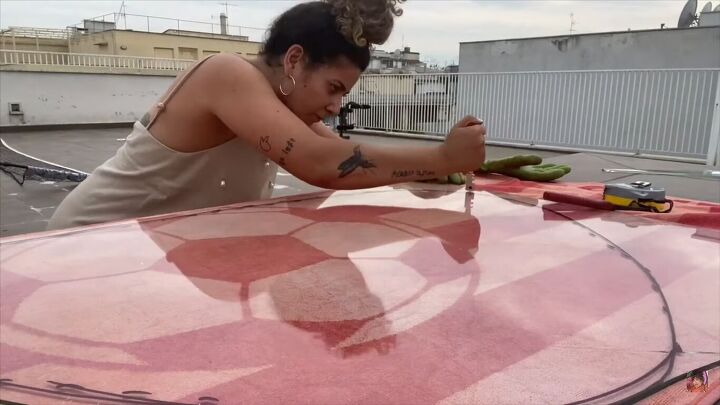 how to make a diy modern coffee table inspired by studio mignone, Cutting glass with a tool