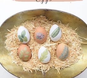 Cómo hacer huevos de Pascua botánicos con transfers