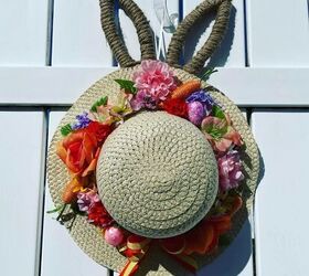Guirnalda de Primavera/Pascua con Sombrero de Paja DIY