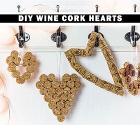 diy corazn de corcho de vino tres ideas de diseo, cuatro dise os diferentes de corazones de corcho de vino colgados en ganchos