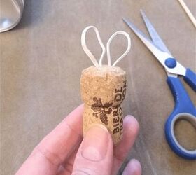 decoracin de pascua fcil conejitos de corcho diy