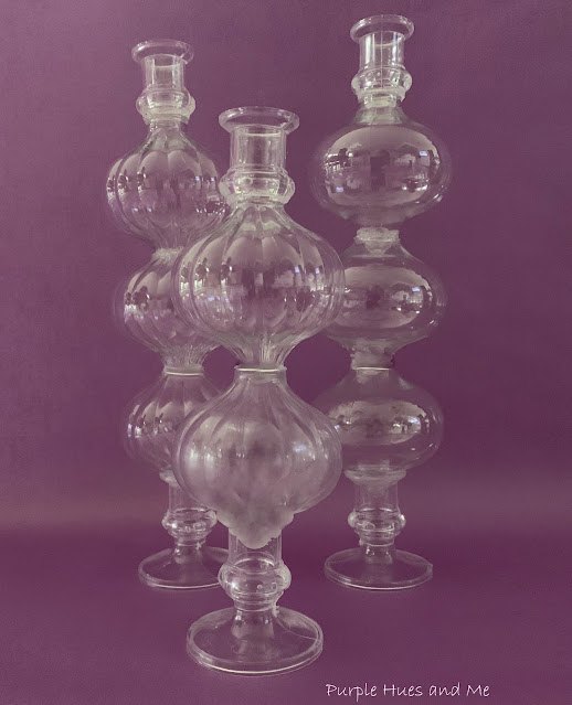 retro candlestick holder using ornaments