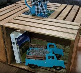 how to make an impressive rustic diy wood crate coffee table, Rustic farmhouse coffee table