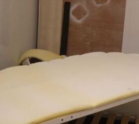 how to make a diy pool noodle headboard in a few easy steps, Drawing where the pool noodle will go