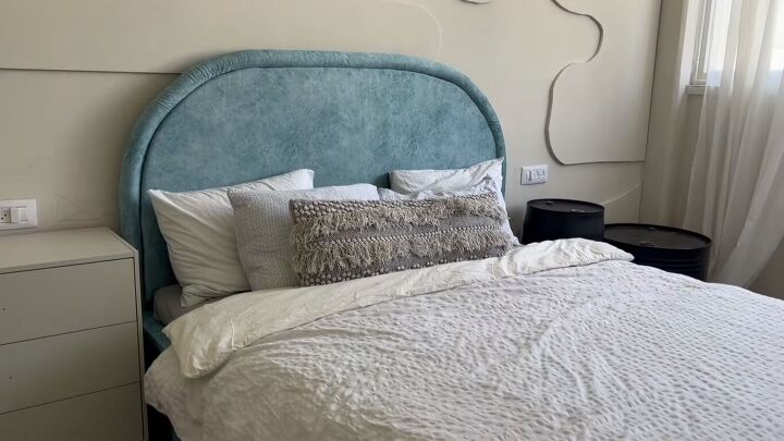 how to make a diy pool noodle headboard in a few easy steps, DIY arched headboard out of pool noodles