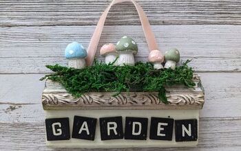 Mini Mushroom Garden Sign Makeover