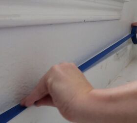how to totally transform your bathroom in just one weekend, Applying painter s tape