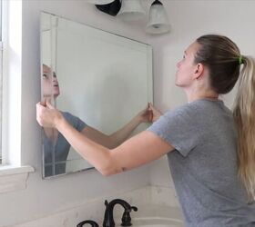 how to totally transform your bathroom in just one weekend, Removing the mirror