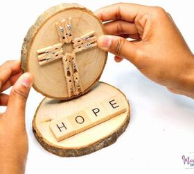 un regalo de cruz que les encantar tutorial fcil para decorar una cruz de madera, cruz de madera idea regalo cruz
