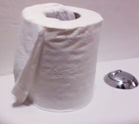 She drips oil inside her toilet paper roll for a clever way to solve a common problem