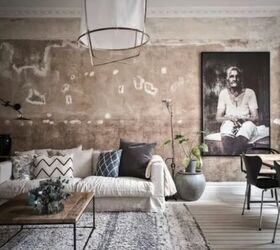 how to create an industrial exposed concrete accent wall for free, Industrial wall inspiration