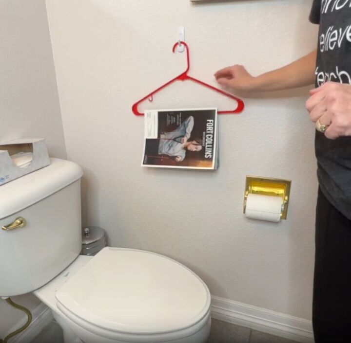 12 amazing hanger hacks to keep your home organized, Hanging magazine rack