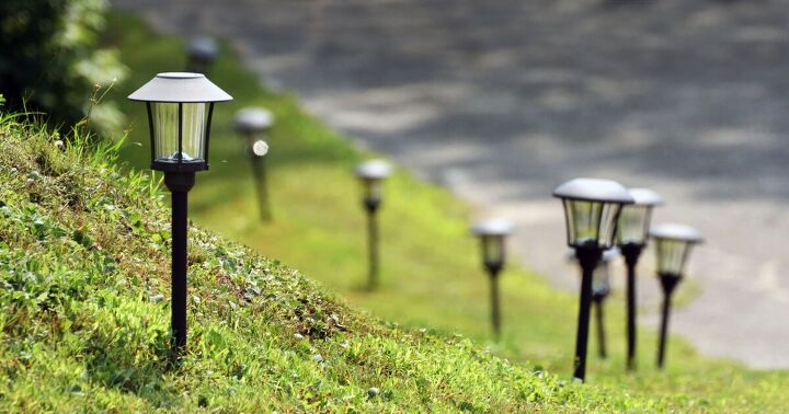 the best way to restore outdoor solar pathway lights, Solar lights that are stuck into the ground on a hill