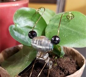 criaturas recicladas de latas de aluminio diy amuleto de planta de hormigas