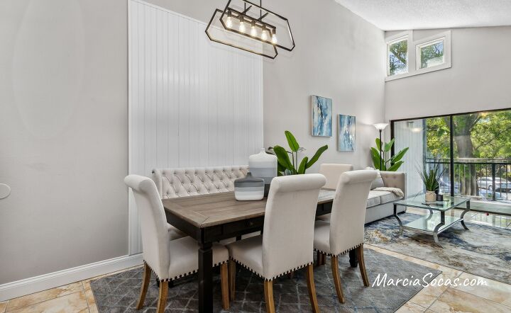 how to create a separate dining area with a beadboard accent wall, DIY beadboard accent wall