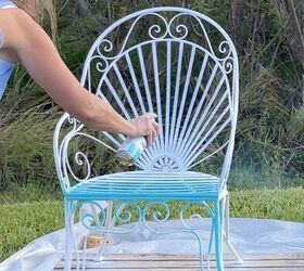 cmo quitar el xido de los muebles de metal y arreglarlo, Pintar los muebles oxidados con rustoleum seaside spraypaint