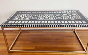 How to Do an Easy DIY Boho Coffee Table Makeover With Stencils