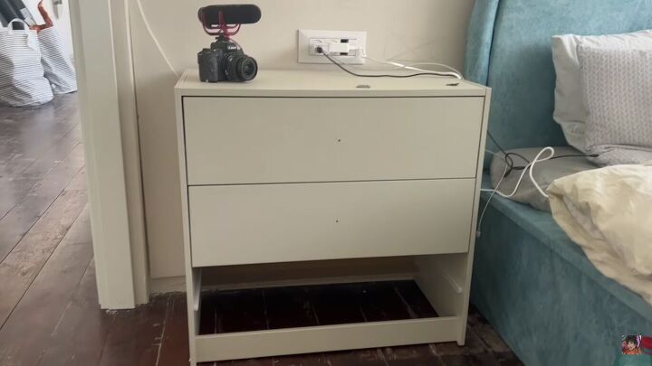 Before and after nightstand makeover