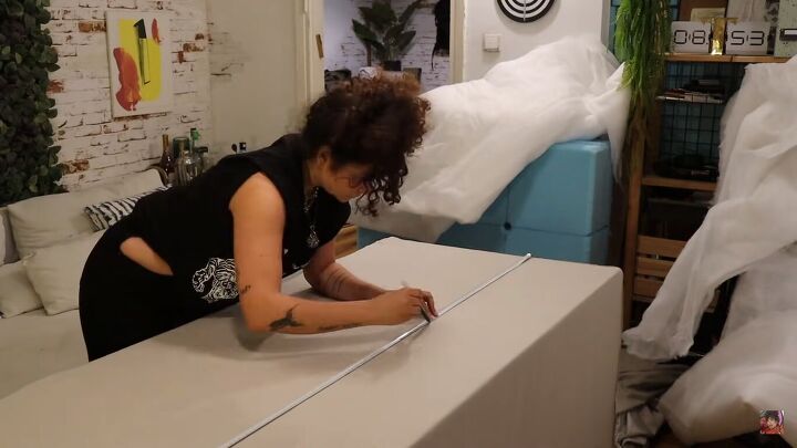 how to make a mario bellini camaleonda sofa replica out of foam, Measuring fabric