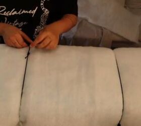 how to make a mario bellini camaleonda sofa replica out of foam, Making the indents by tying rope