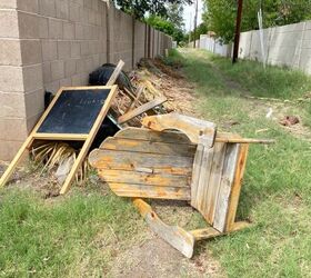 de la basura al tesoro rescate de sillas adirondack, Silla tirada