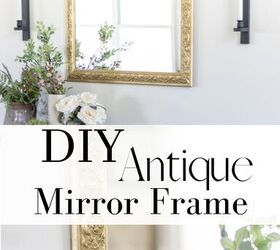 Cómo hacer un marco de espejo antiguo con cera dorada
