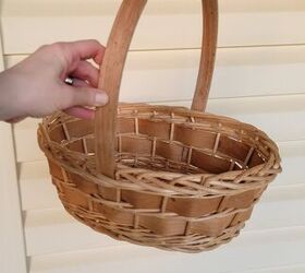 cmo pintar una cesta de primavera en estilo ombre, cesta lisa