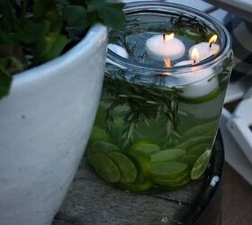 diy velas de citronela con aceites esenciales, Qued genial en nuestro patio trasero y funcion de maravilla