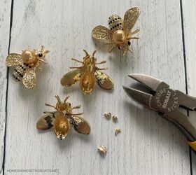 sencillos servilleteros diy con abeja y joyas