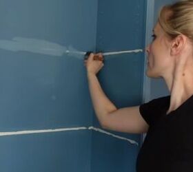 Painting the gaps left by the shelves