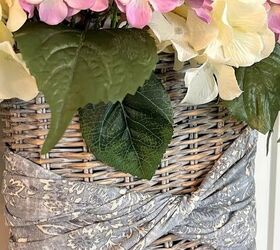 arreglo floral de pas francs, hortensias de imitaci n para cesta de flores campestre francesa