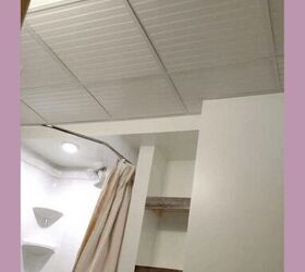 beadboard gota de techo para el cuarto de bao del stano, cuarto de ba o con falso techo de listones blancos