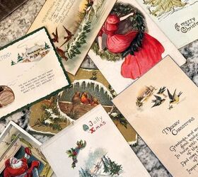 vintage christmas cards holiday display, Vintage Tarjetas de felicitaci n de Navidad