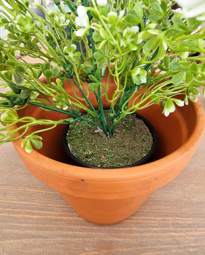 diy faux potting dirt using coffee grounds and glue