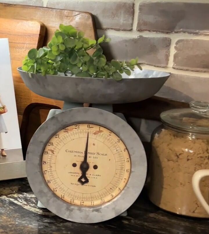 how to turn dollar tree items into a cute vintage craft scale, Farmhouse scale d cor