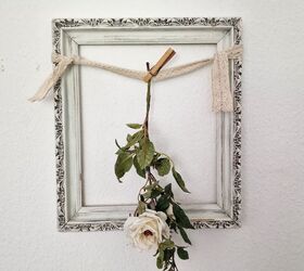 diy decoracin de pared floral con marco abierto