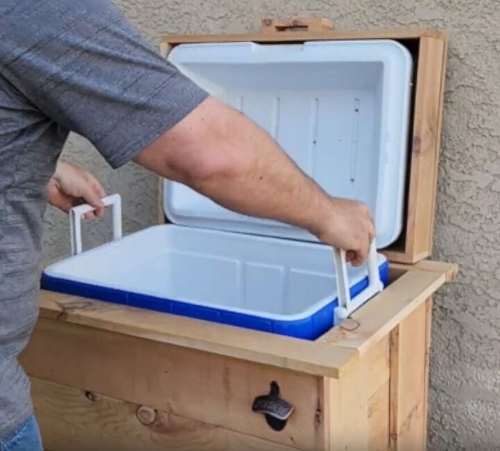 diy cooler stand, Wooden outdoor cooler box