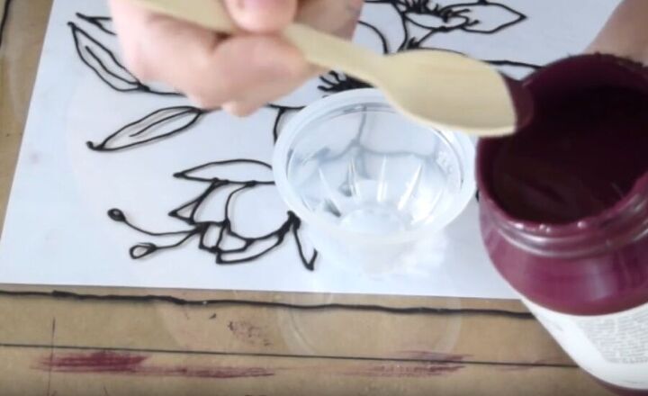 Add a small amount of paint to the clear glue