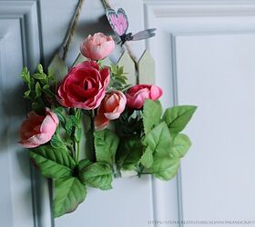 diy mini decoracin floral con piquetes de madera para colgar