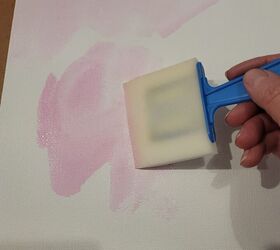 una vuelta de tuerca a un cerezo en flor pintura inspirada por ana, Pintar un fondo rosa suave