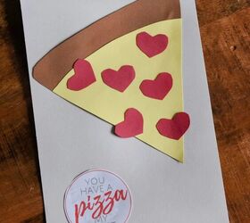 Tarjeta de San Valentín de pizza