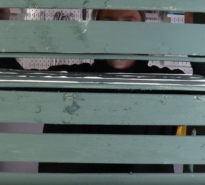 Place the second crate on top of the first