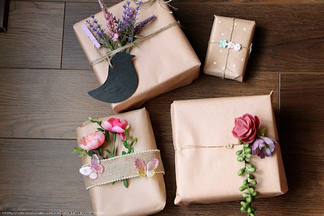 4 easy floral gift wrapping ideas