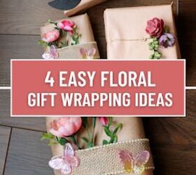 4 fciles ideas florales para envolver regalos