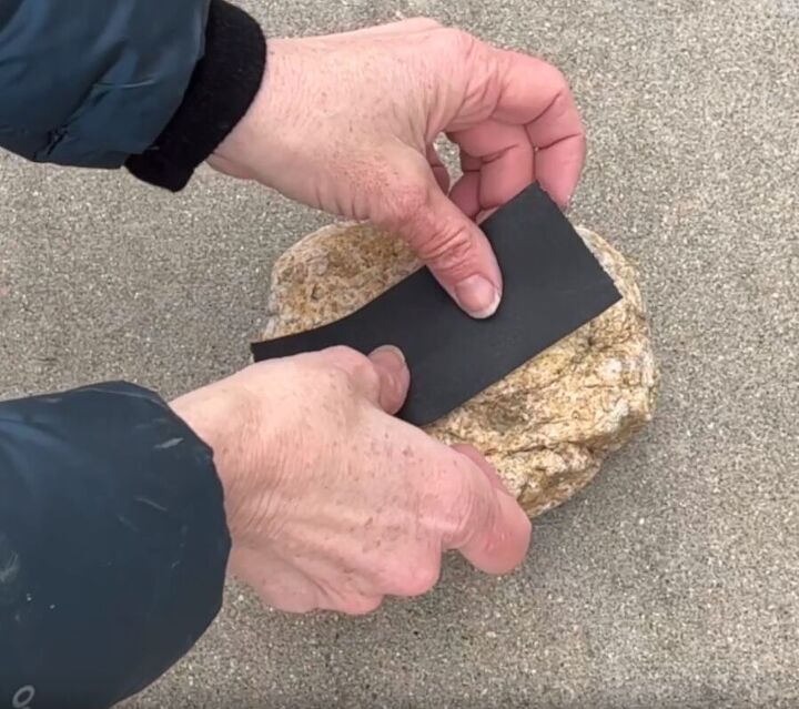 Place a key under a large rock